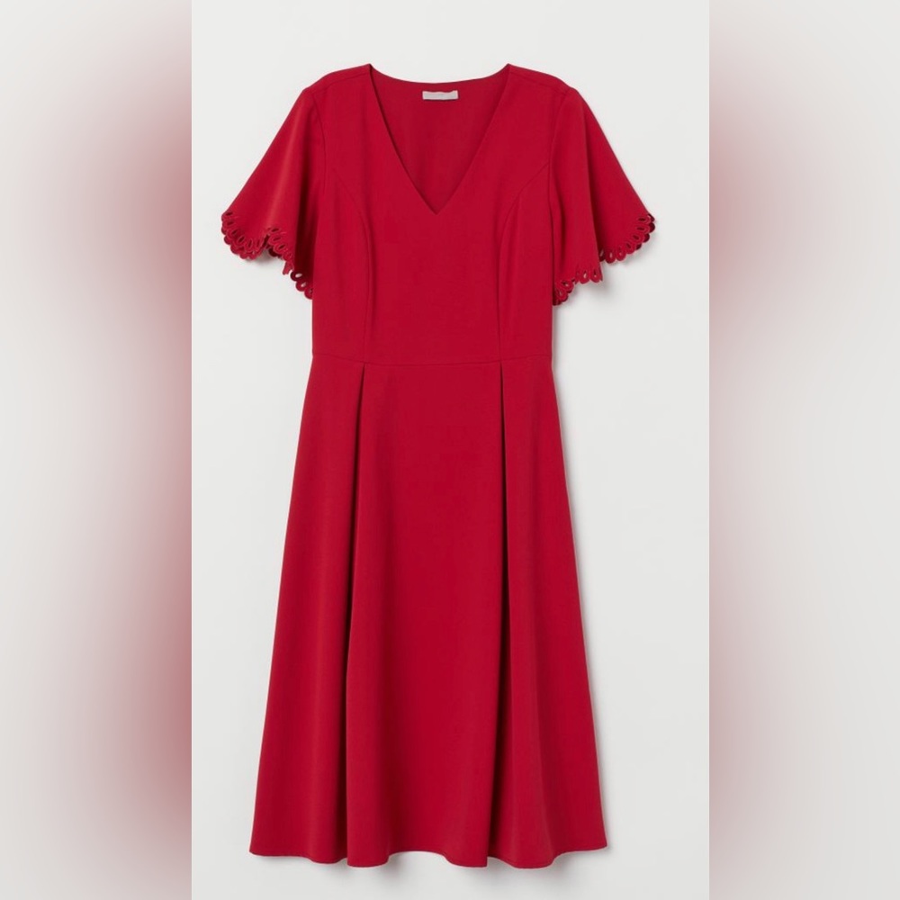 H&M Red V-Neck Dress
